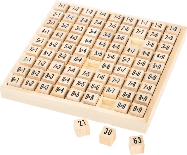 small foot 7583 impara tabelline gioco legno 81 dadi