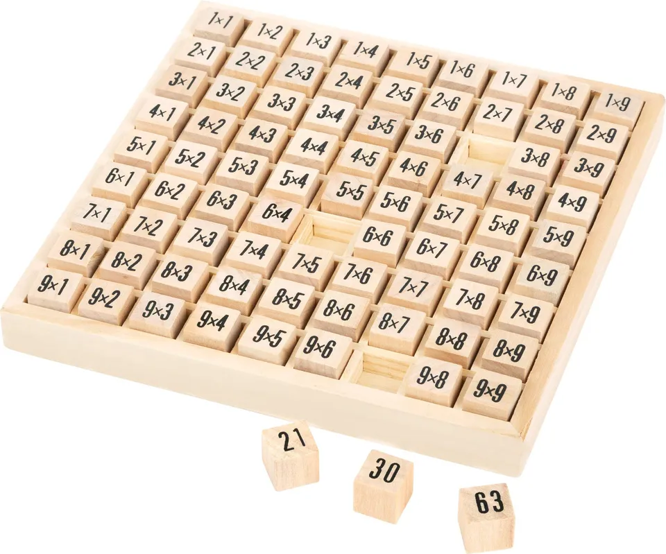 small foot 7583 impara tabelline gioco legno 81 dadi