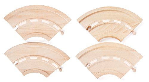smallfoot 10808 set curve legno per pista 4 pezzi