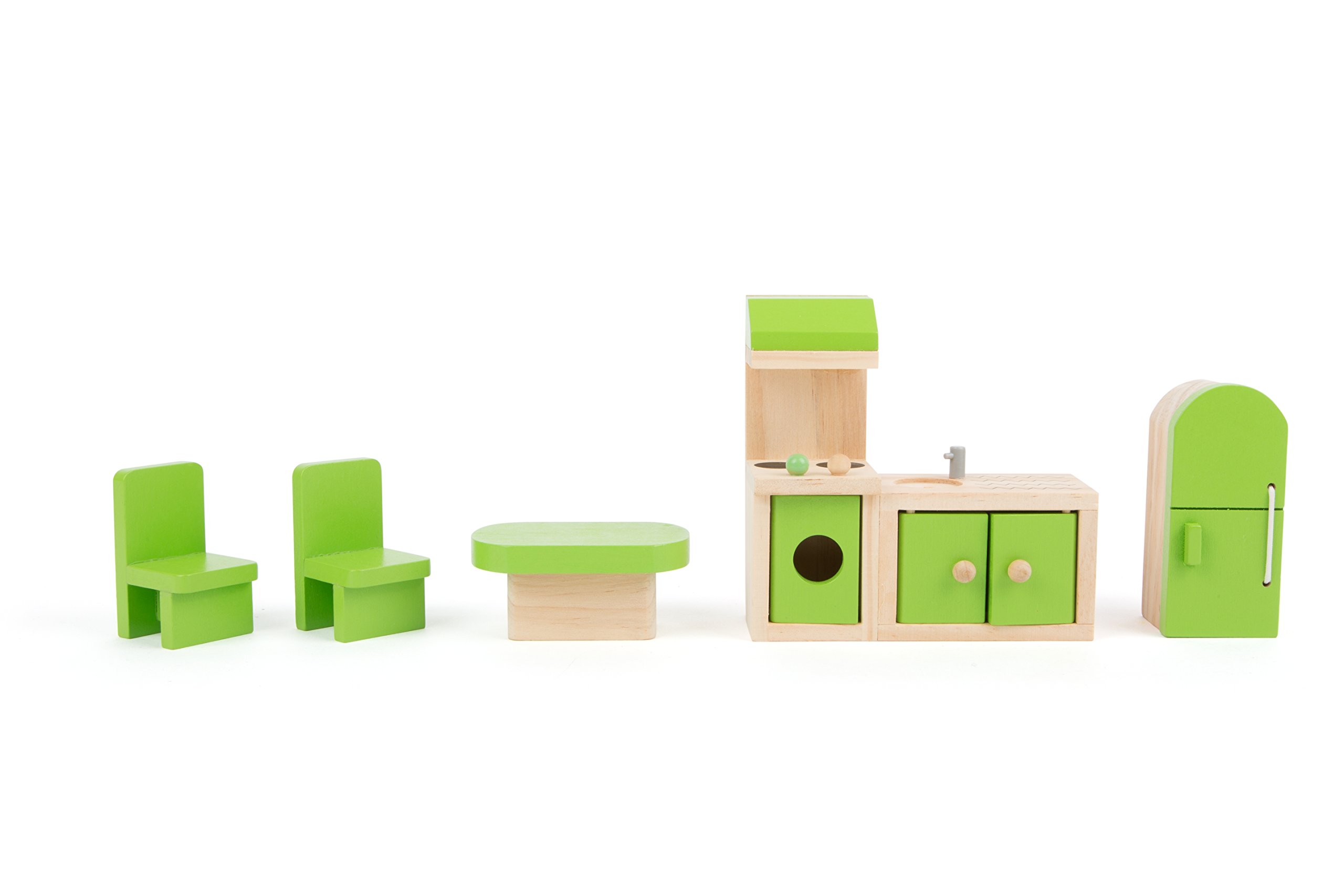 small foot 10873 mobili cucina casa bambole legno 6 pezzi