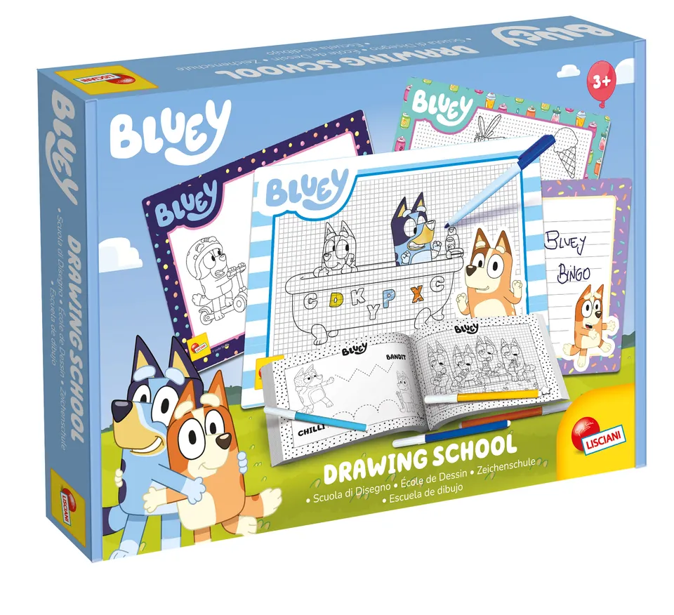 Bluey Drawing School kit disegno bambini con lavagnette