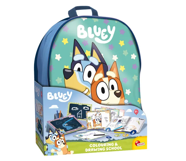 Lisciani Bluey Colouring Drawing School kit disegno zainetto