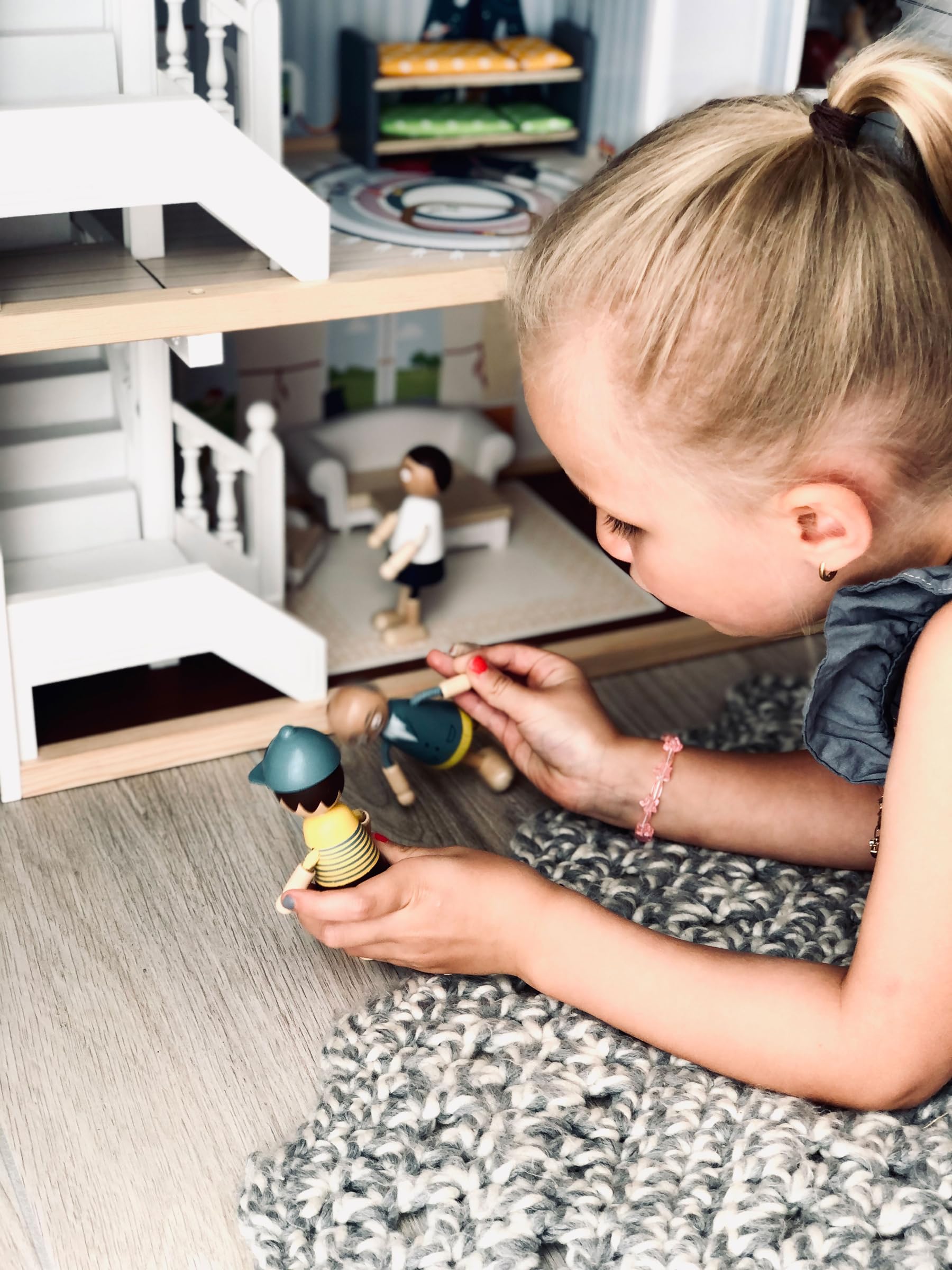 smallfoot Famiglia 11804 bambole legno 6 pezzi
