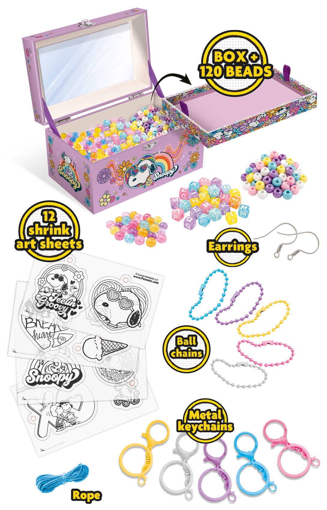 Lisciani Peanuts My Creative Accessories kit gioielli