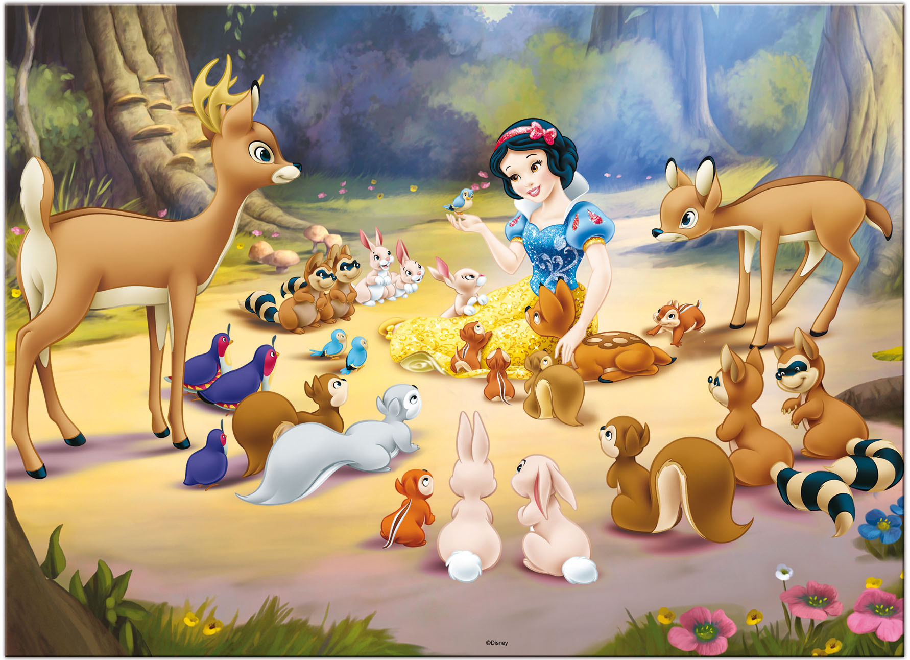 Lisciani Disney Maxi Floor puzzle 60 Biancaneve double-face da colorare