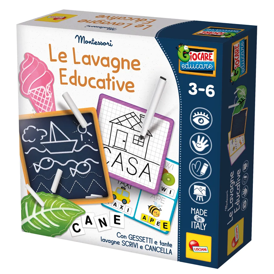 Lisciani Montessori Le Lavagne Educative magnetica gessetti