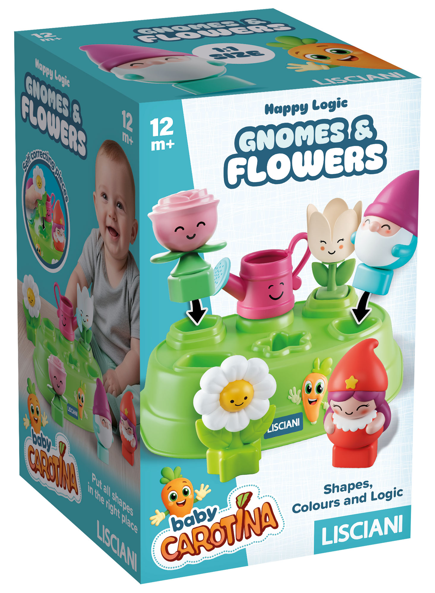 Lisciani Carotina Happy Logic Gnomi Fiori gioco incastri
