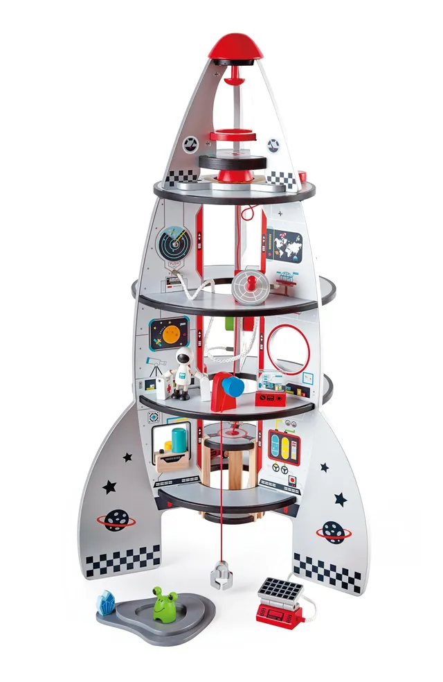 Hape Razzo Spaziale legno 4 piani gioco ruolo 20 pezzi