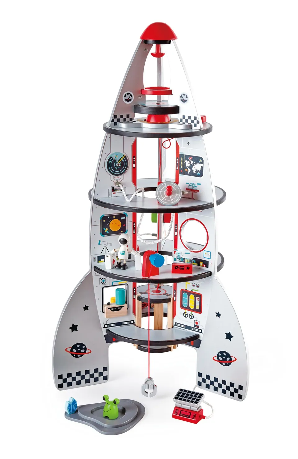 Hape Razzo Spaziale legno 4 piani gioco ruolo 20 pezzi