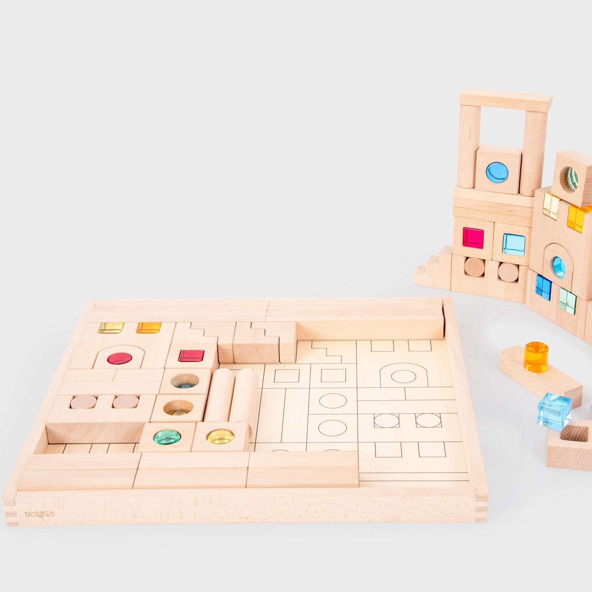 Tickit Wooden Building Gem Blocks Super Set costruzioni