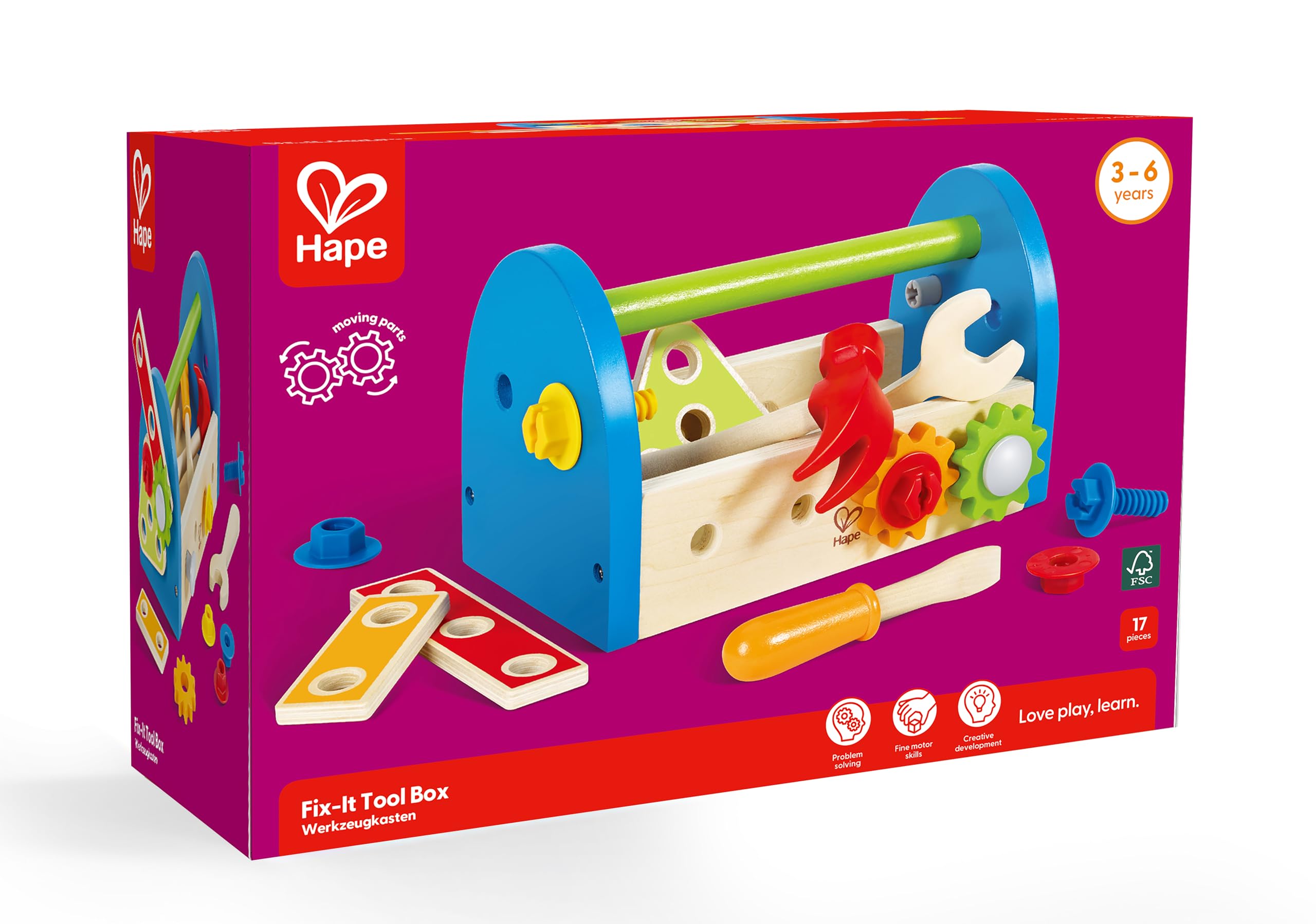Hape Cassetta Attrezzi gioco legno con utensili dai 3 anni