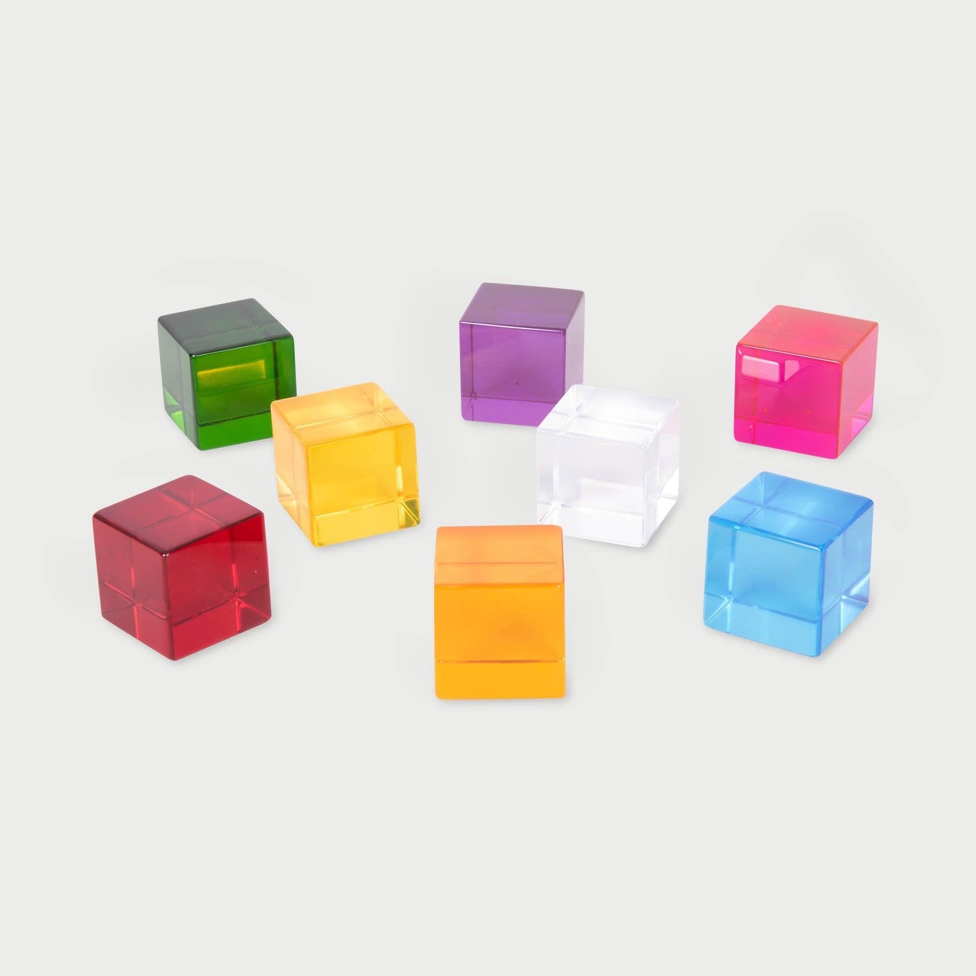 Tickit Perception Cubes cubetti sensoriali 8 pezzi traslucidi