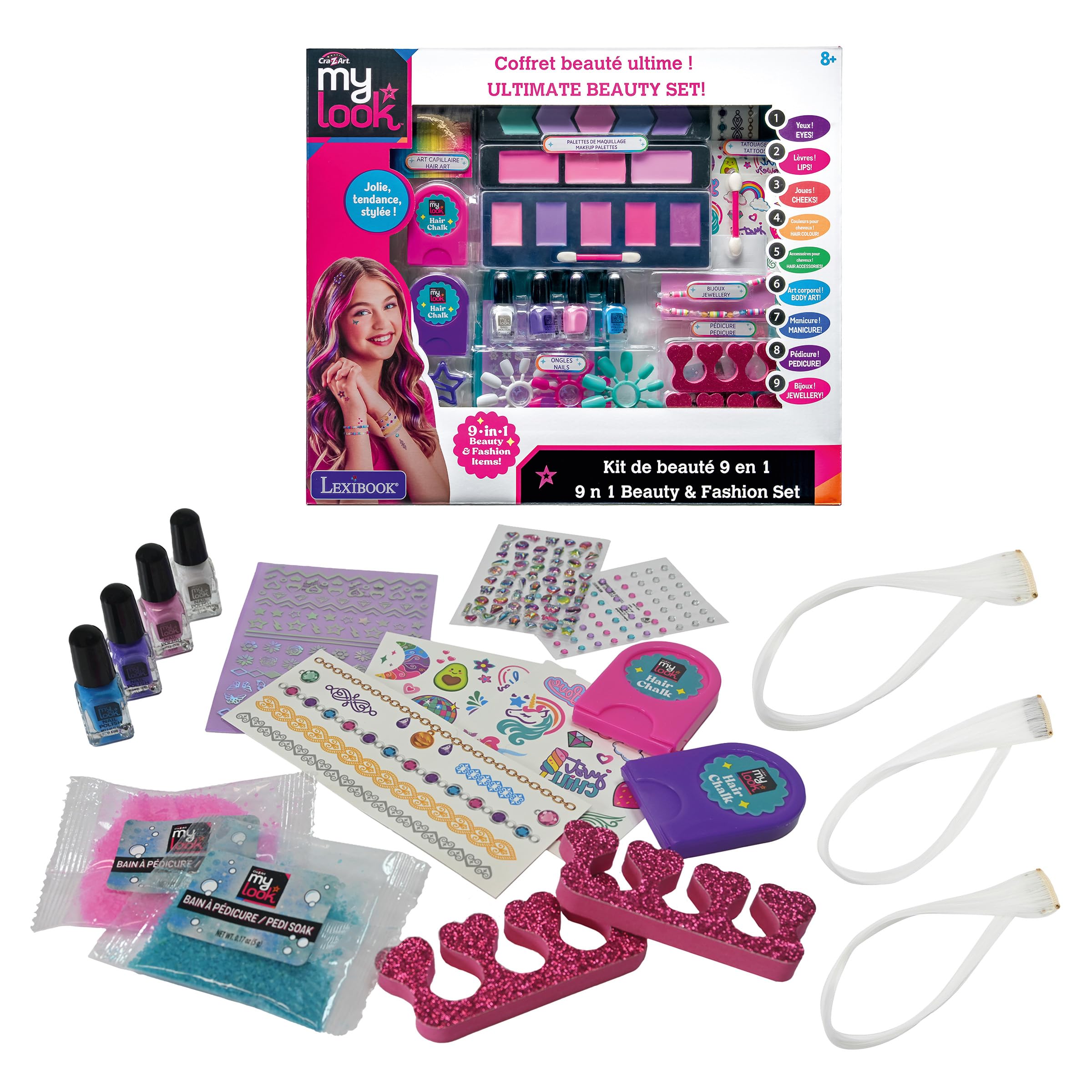 Lexibook CRSS83 kit bellezza bimba rosa 9 in 1