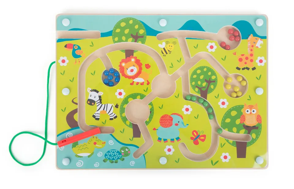 smallfoot Labirinto Magnetico 10729 Animali della Savana gioco legno