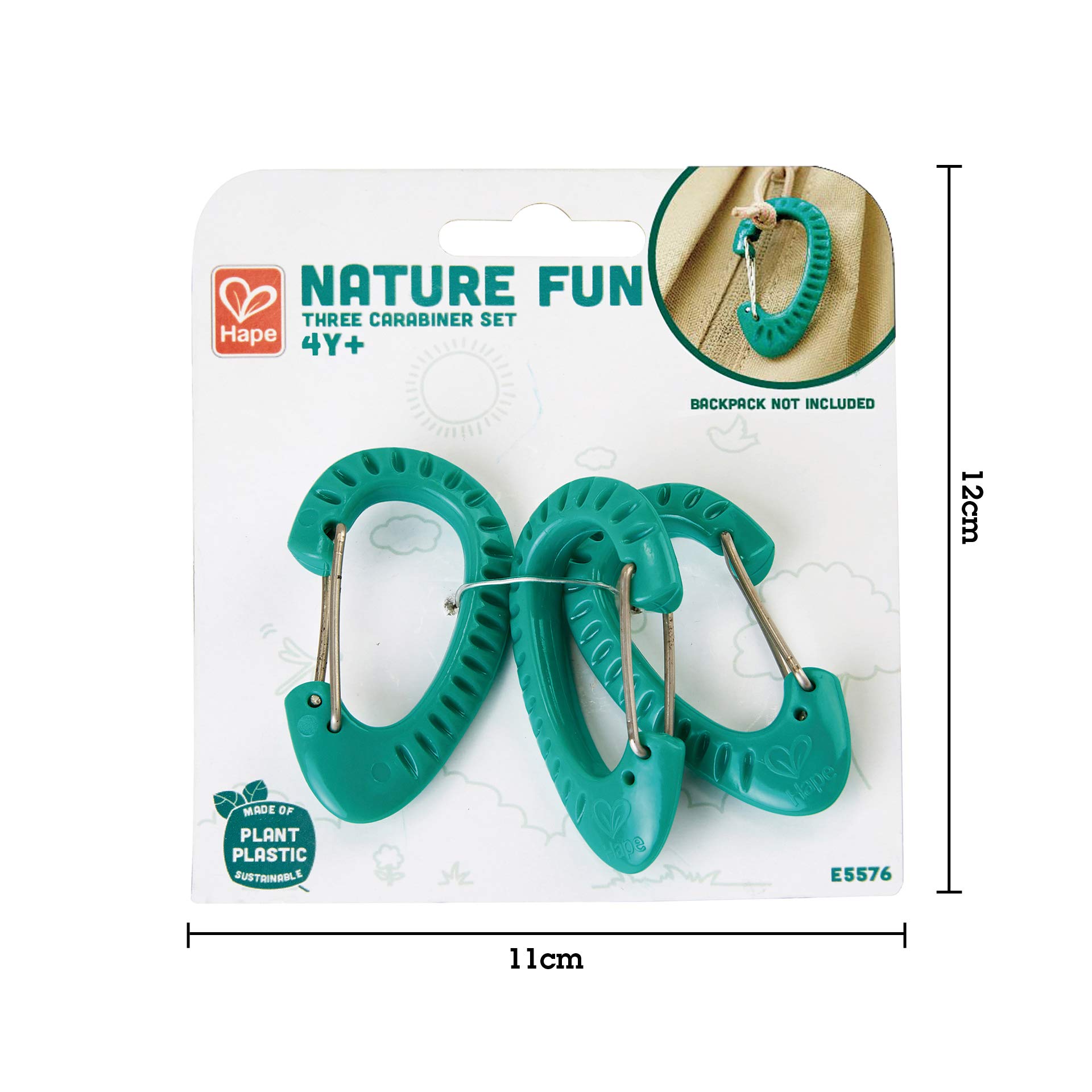 Hape E5576 set 3 moschettoni bambino 10 kg