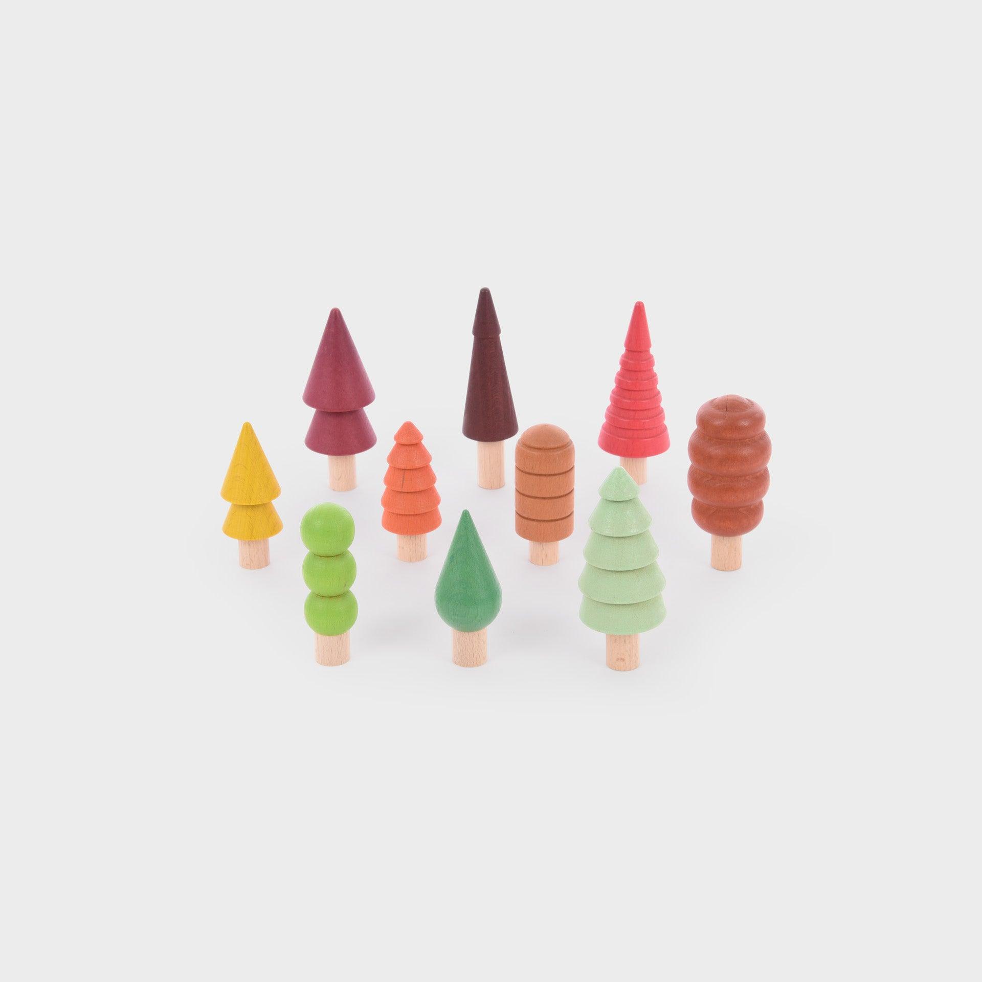 Tickit Seasonal Woodland alberi legno 10 pezzi stagioni