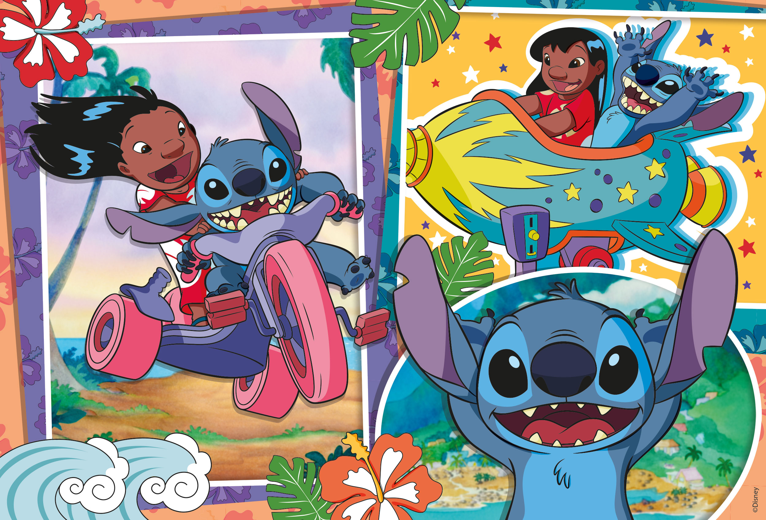 Lisciani Disney Puzzle DF Plus 250 puzzle Lilo & Stitch da colorare