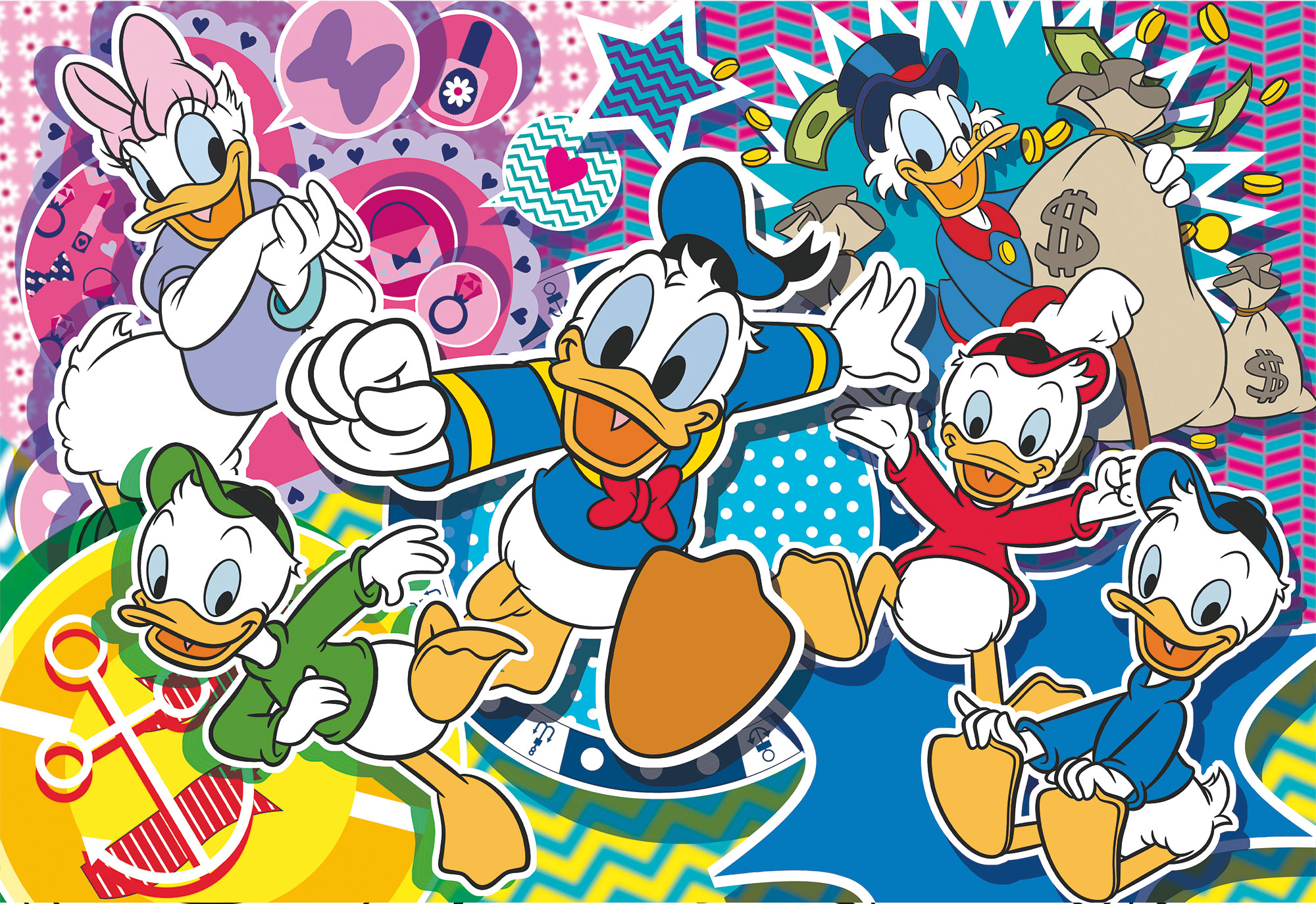 Lisciani Disney Maxi Floor 108 puzzle Paperino da colorare