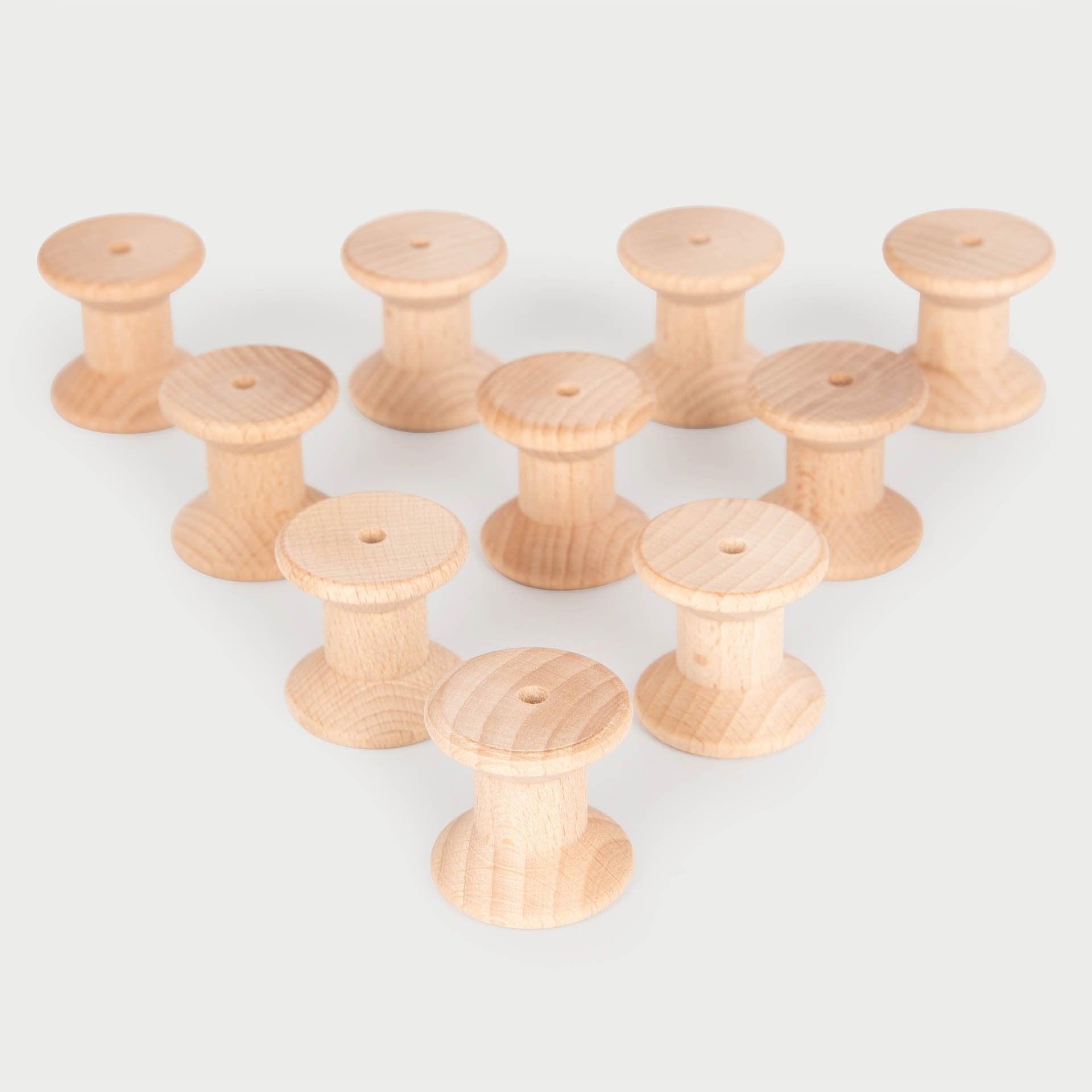 Tickit Natural Wooden Spools rocchetti legno 10 pezzi euristici