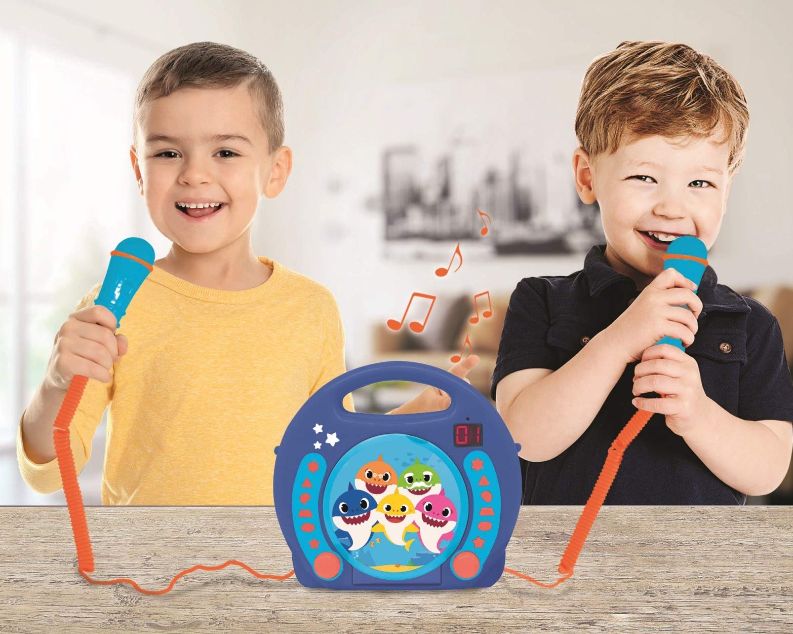 Lexibook Baby Shark RCDK100BS lettore CD karaoke