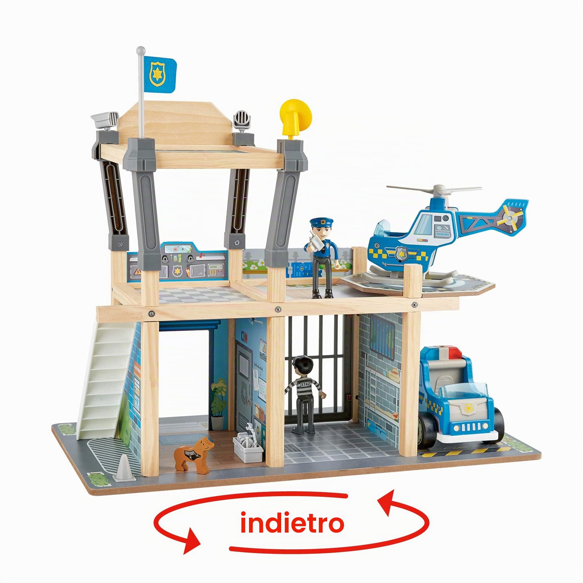 Hape stazione di polizia metropolitana playset legno