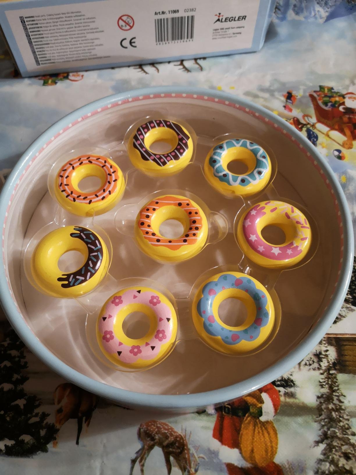 smallfoot 11069 donut giocattolo 8 pezzi legno