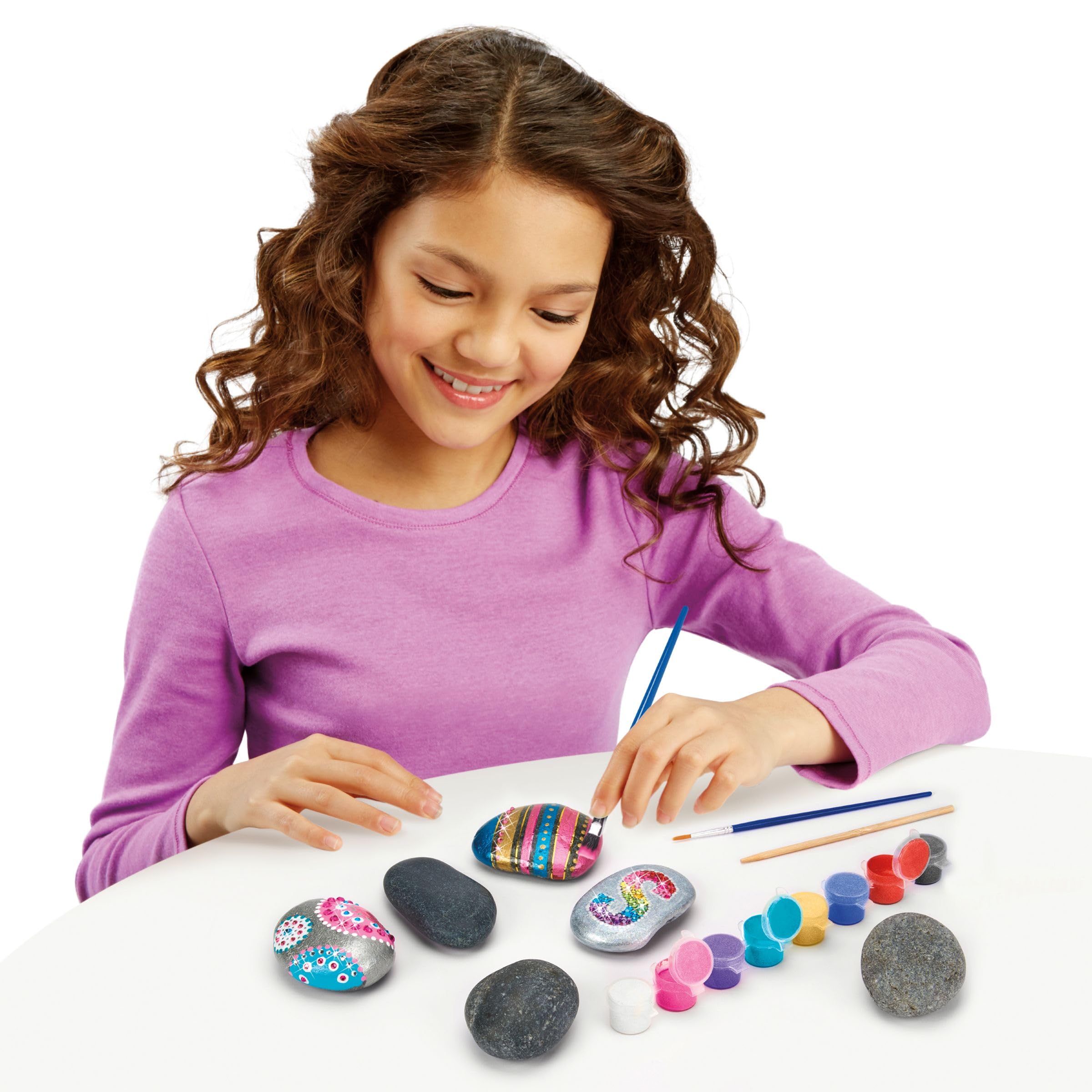 Lexibook CRSS1 kit pittura su pietre 8 colori metallici