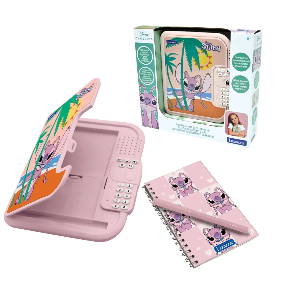 Lexibook Disney Stitch SD50D1 diario elettronico Angel blu rosa