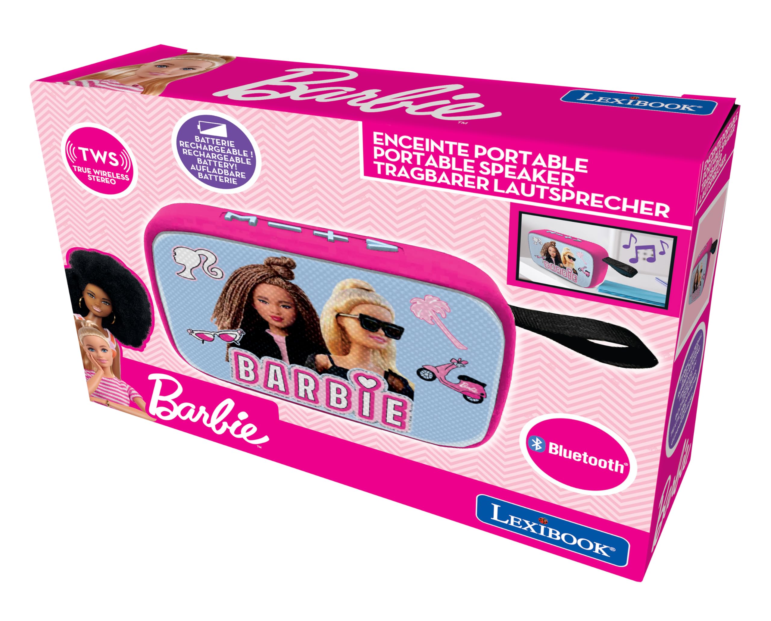 Lexibook BT018BB Barbie altoparlante Bluetooth blu rosa