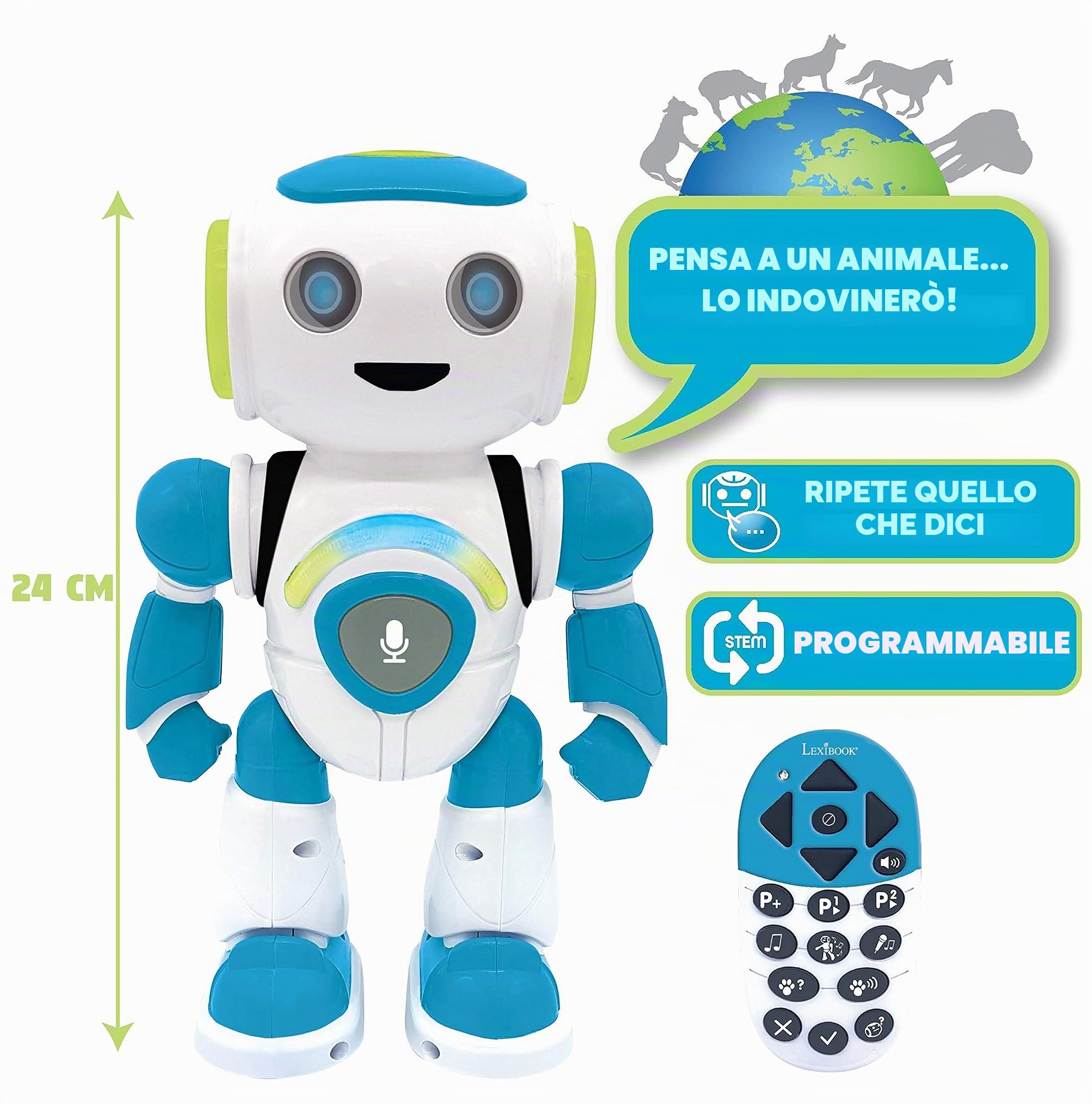 Lexibook Powerman Jr ROB20DE robot giocattolo verde blu