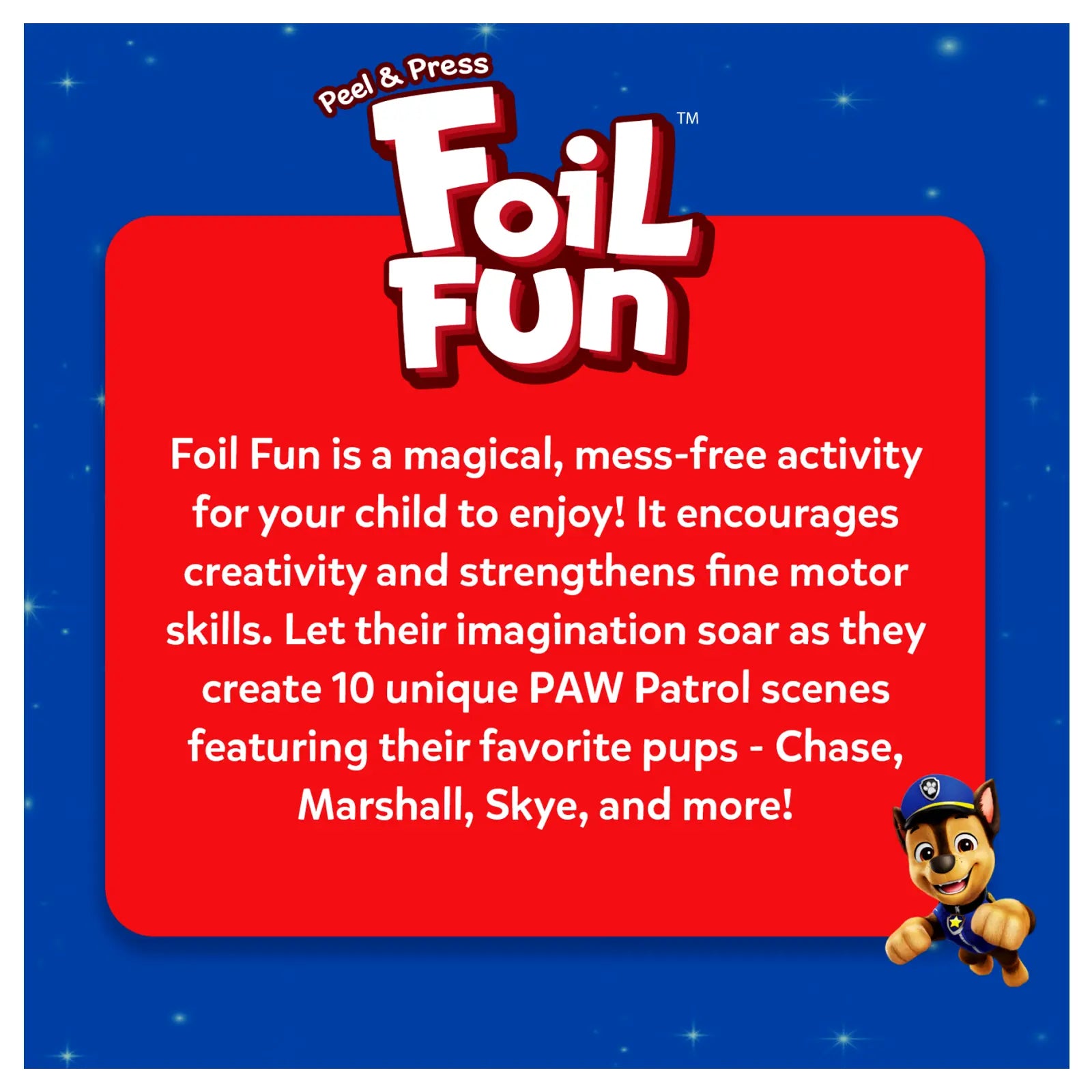 Skillmatics Foil Fun PAW Patrol kit creativo foil 10 scene