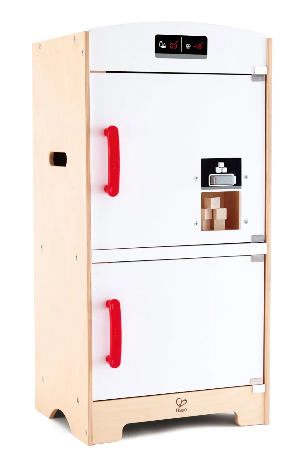 Hape E3153 frigorifero giocattolo in legno bianco