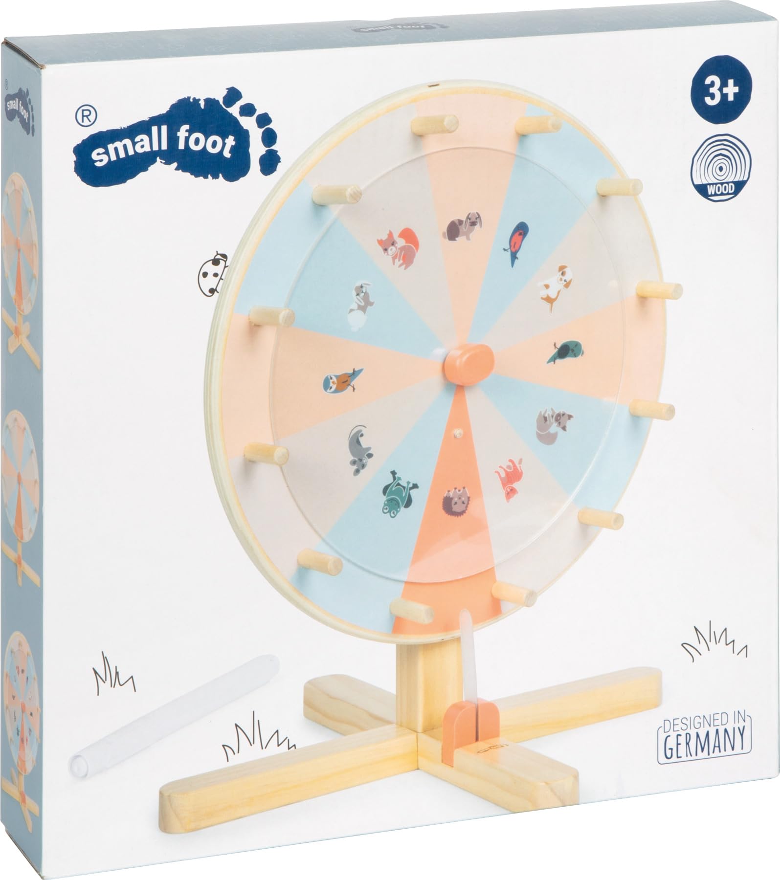 smallfoot Garden Buddies 12645 ruota della fortuna legno con dischi
