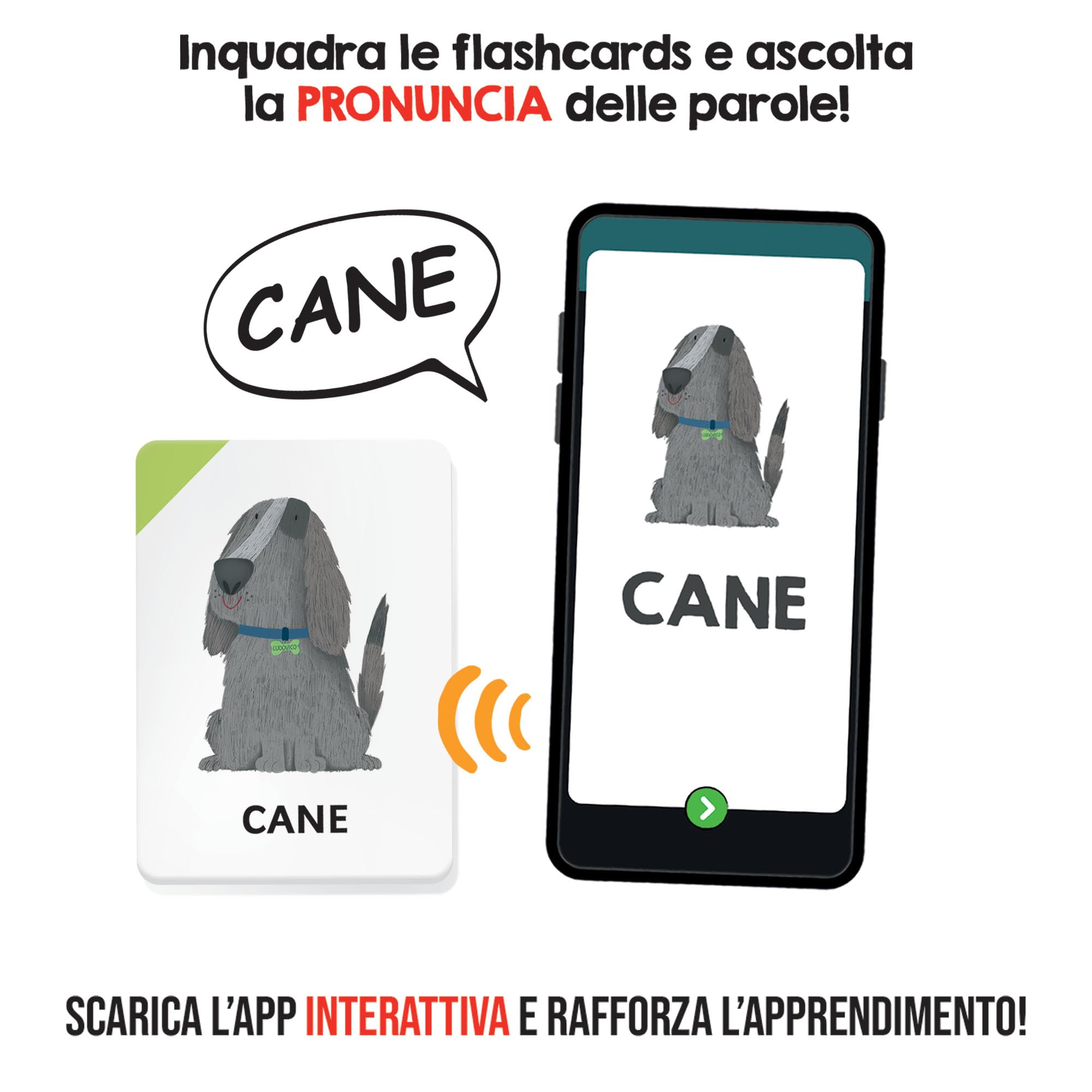 Headu 100 Parole cofanetto flashcards bambini 2-4 anni