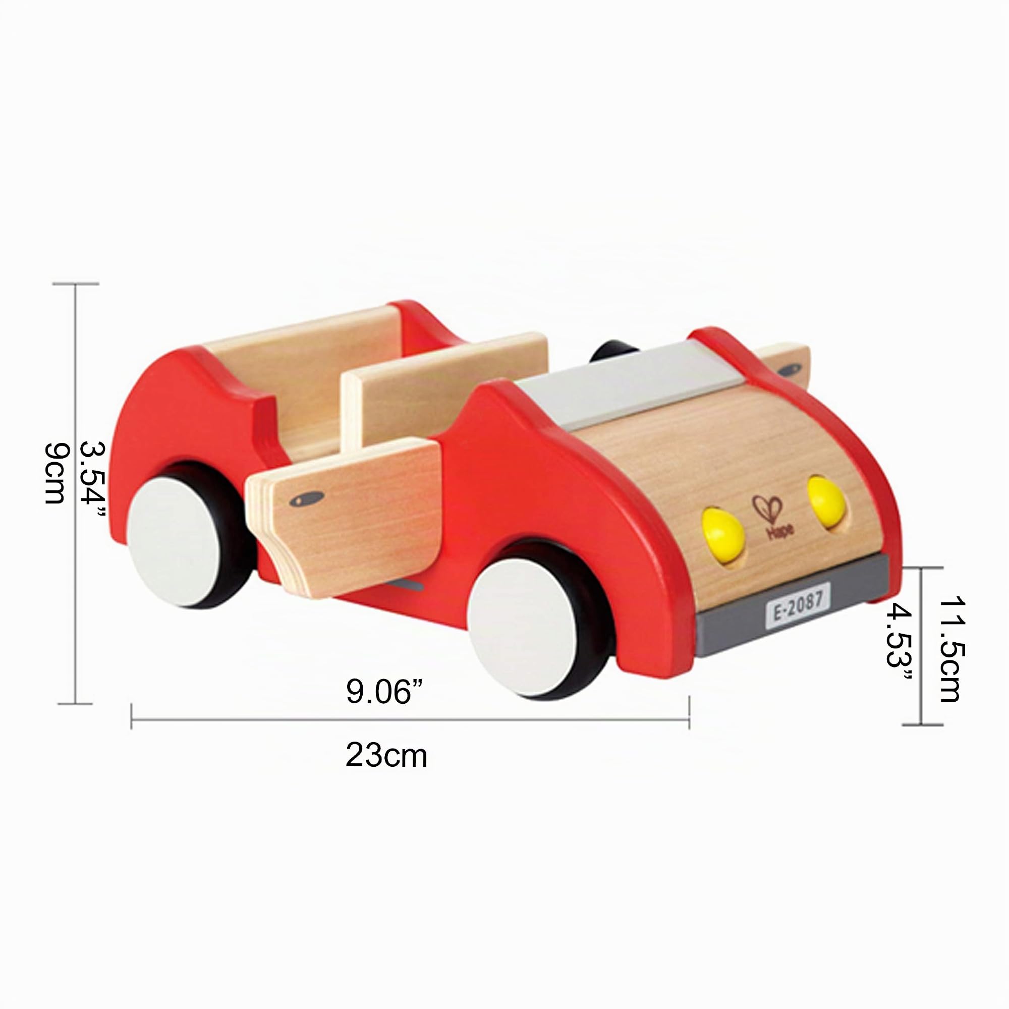 Hape Auto Familiare macchina rossa in legno 3 anni