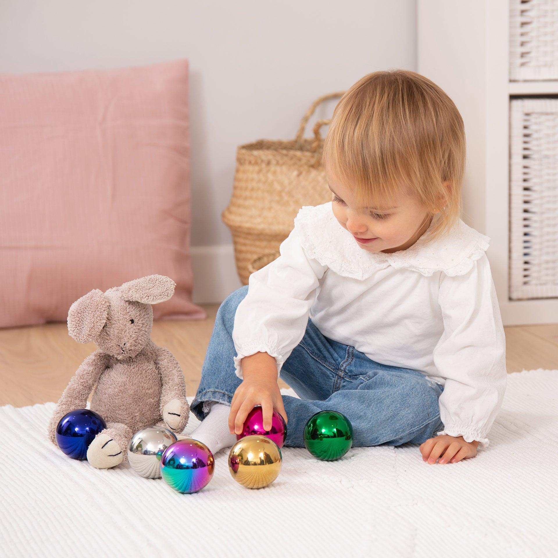 Tickit Sensory Steel Mystery Balls palline acciaio 6 pezzi sonore