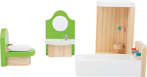 smallfoot 10872 mobili bambole bagno legno 4 pezzi