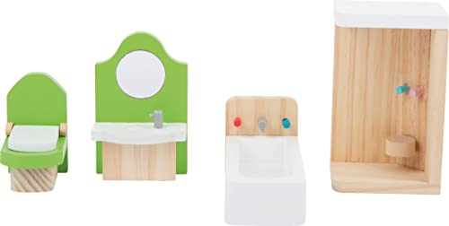 smallfoot 10872 mobili bambole bagno legno 4 pezzi