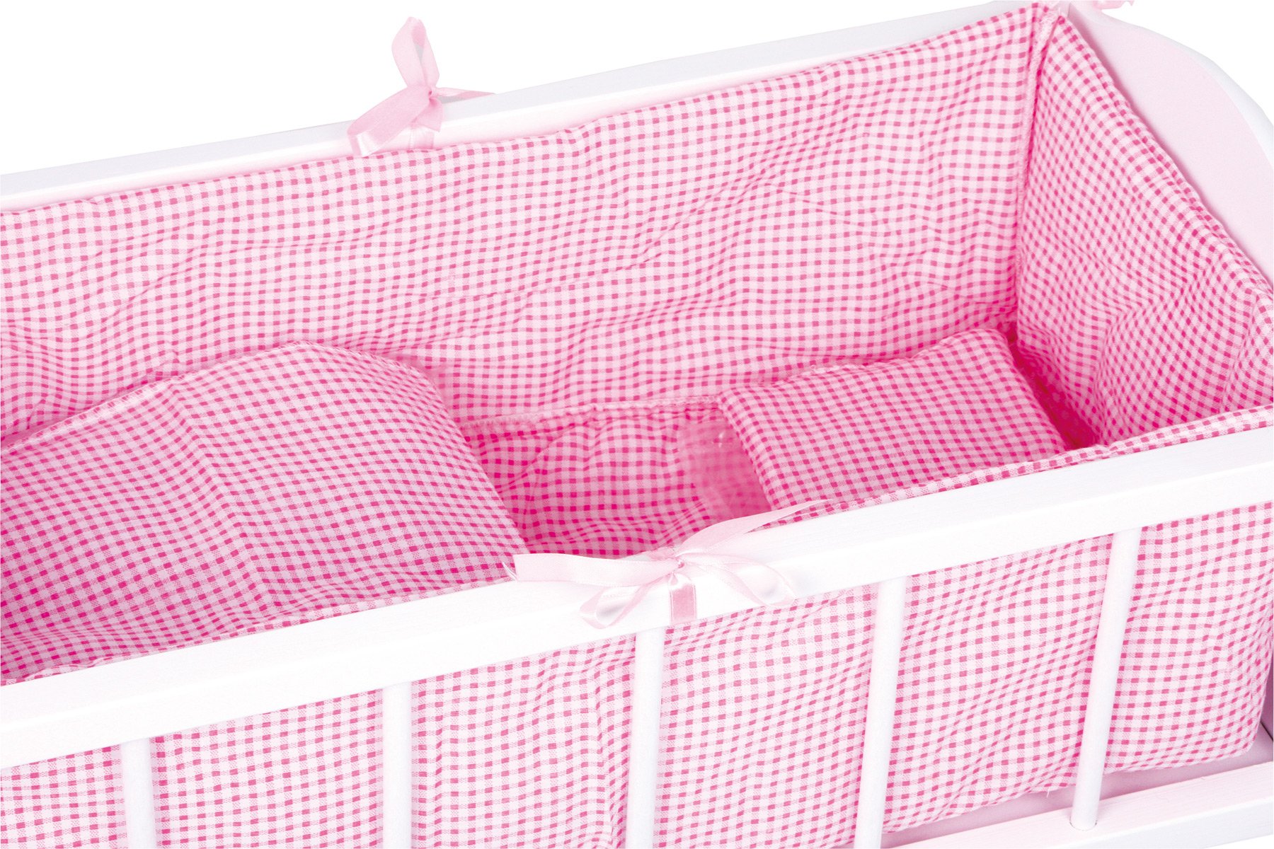 smallfoot 2875 letto bambole con armadio in legno