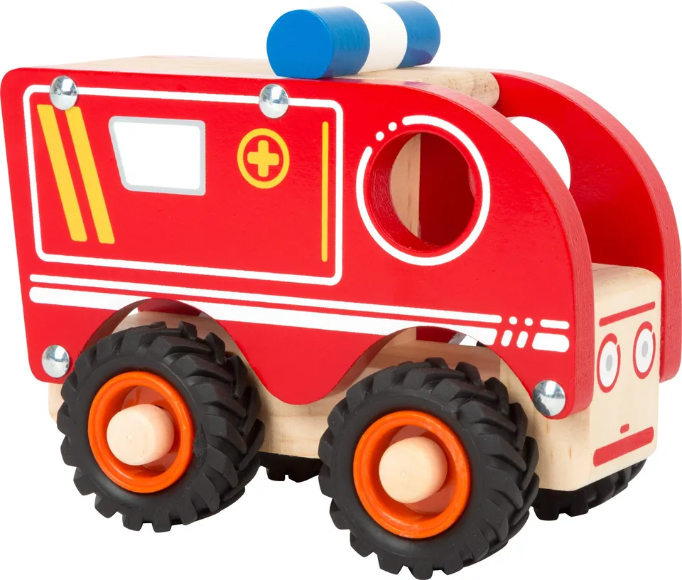 smallfoot 11076 ambulanza legno ruote gommate 18 mesi