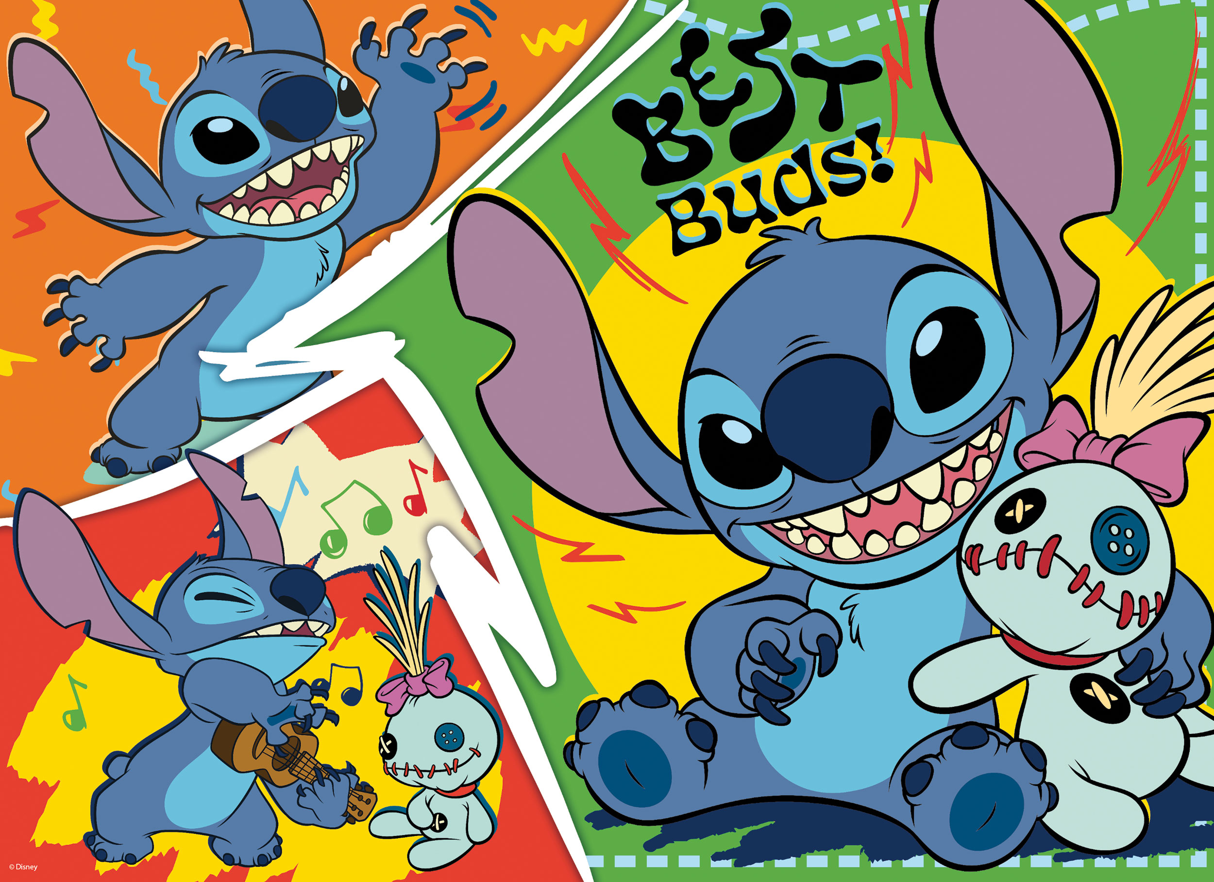 Lisciani Disney Maxi Floor 24 puzzle bambini Lilo Stitch double-face