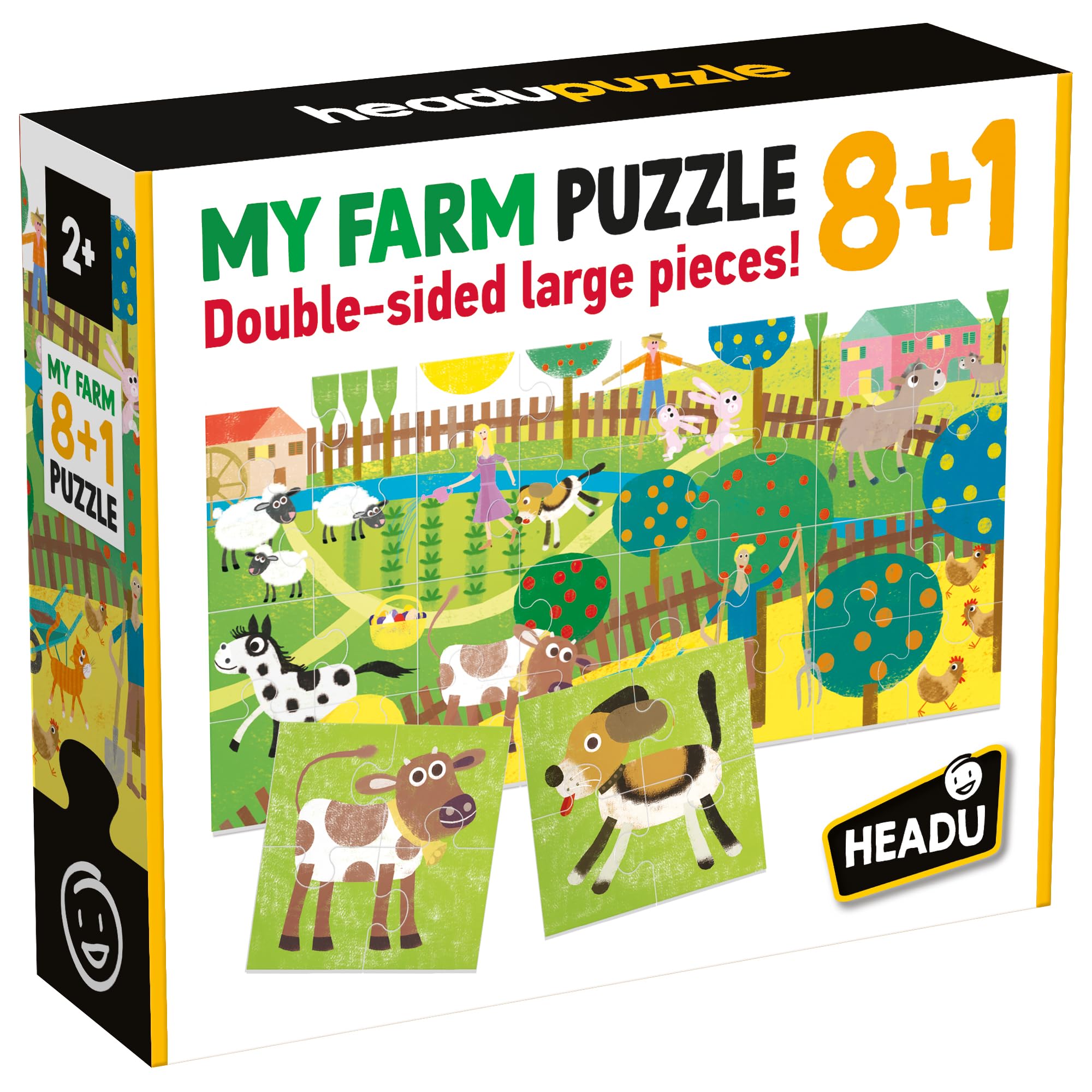 Headu Puzzle 8+1 Dinosaurs puzzle double-face 8 puzzle