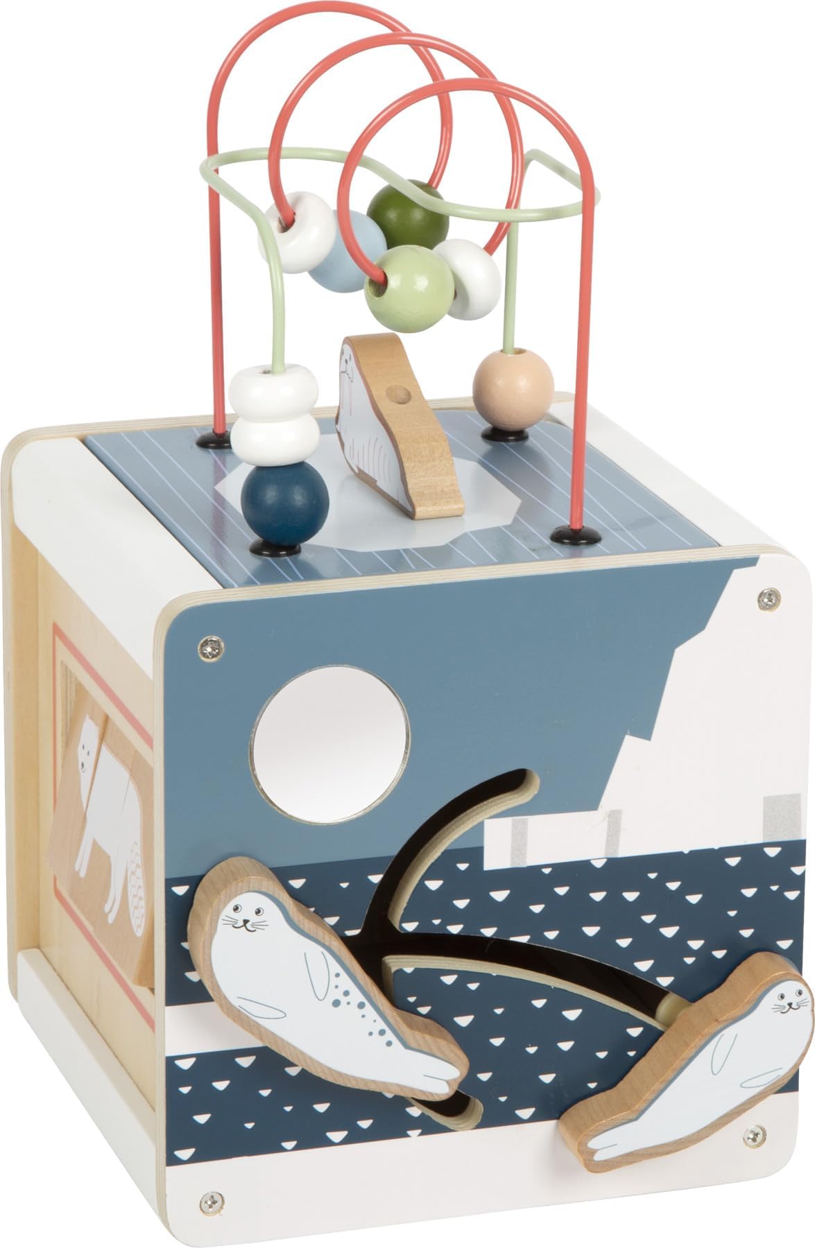 smallfoot Arctic Dado Motricità cubo attività legno 5 giochi