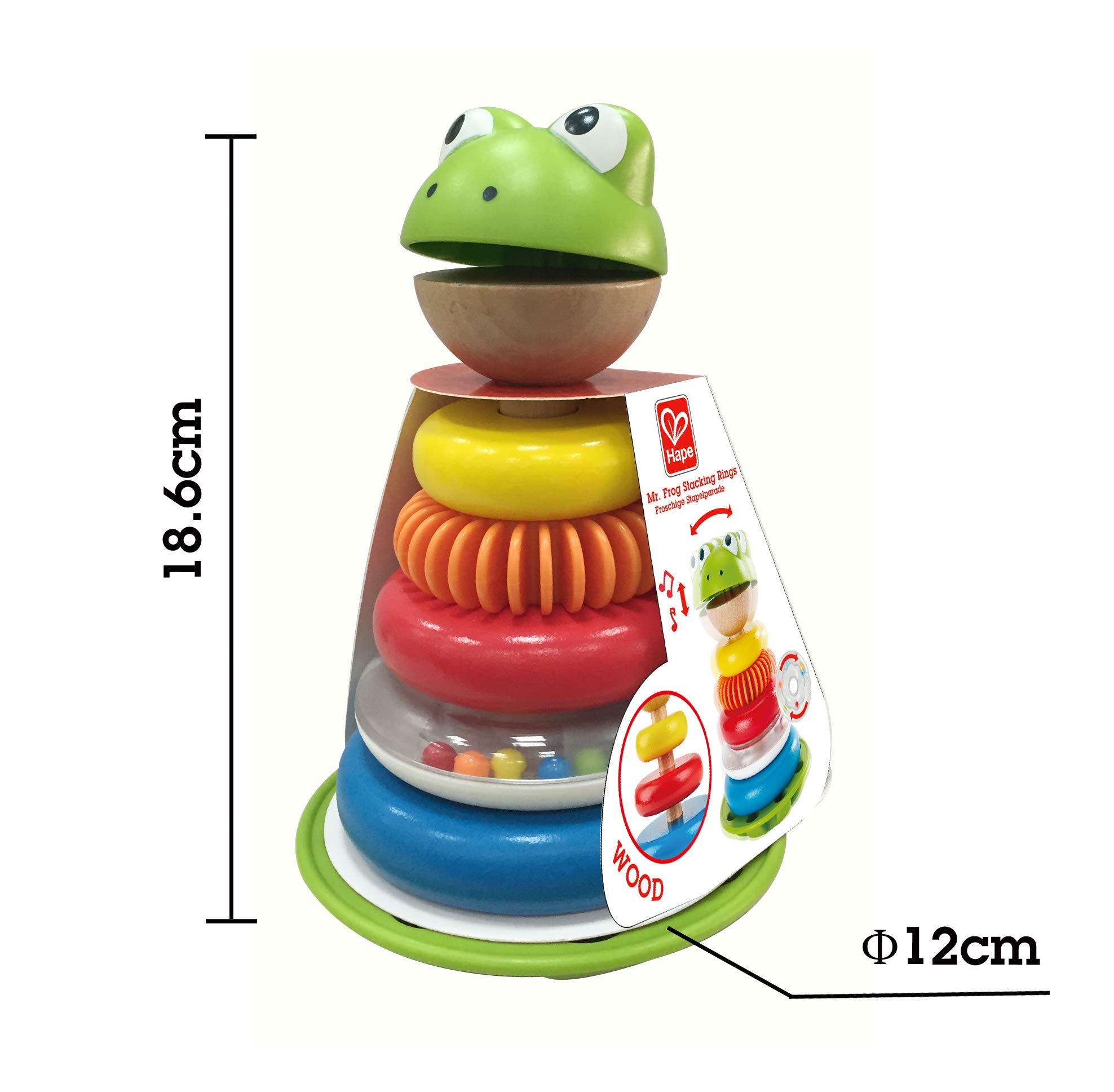 Hape Mr. Ranocchio giocattolo impilabile legno 7 pezzi 12m+