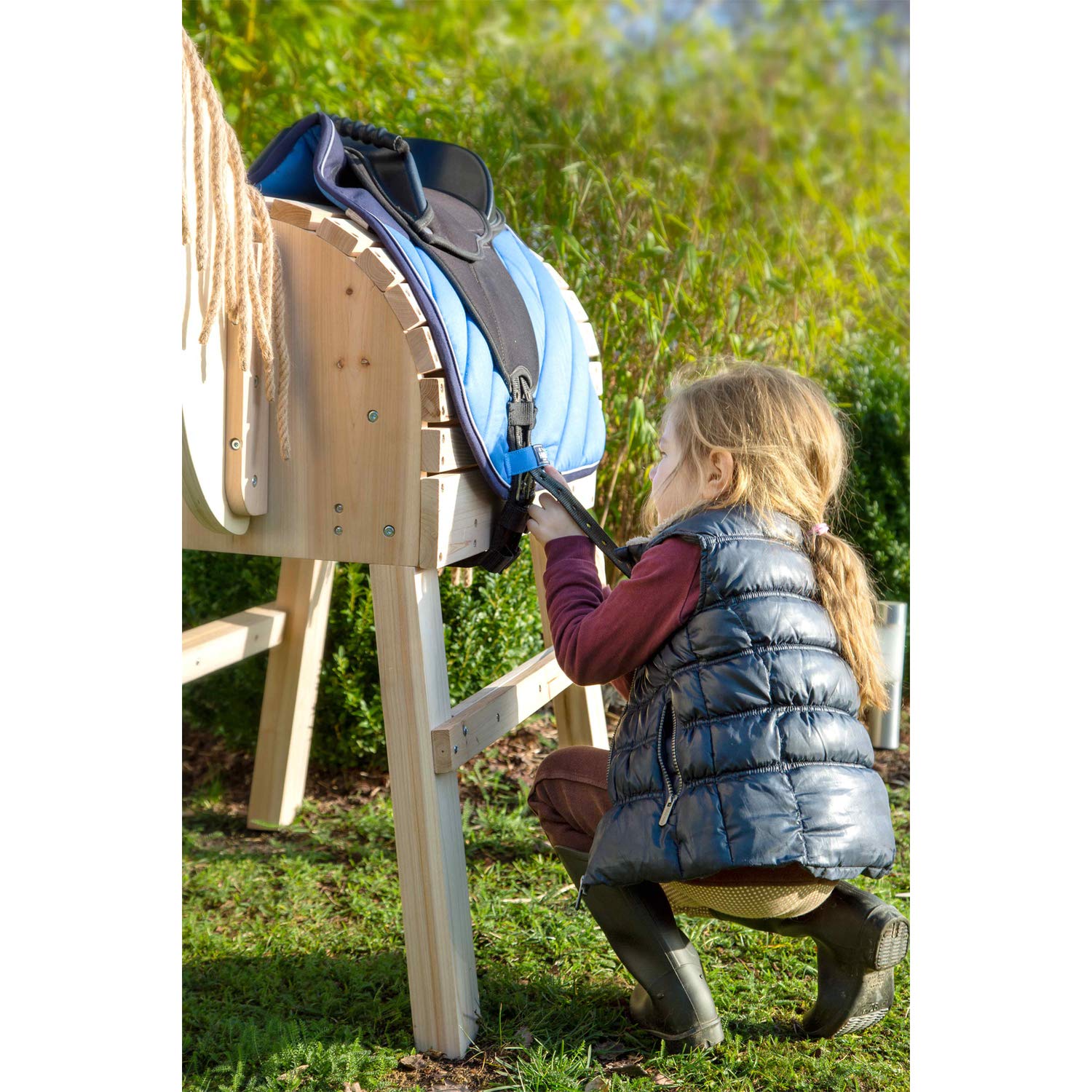 small foot 11664 cavallo legno con gradino e cavezza