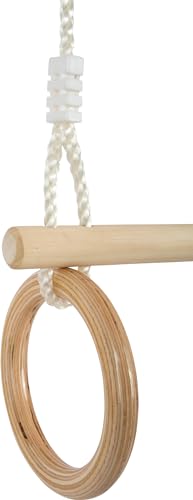 smallfoot 11909 trapezio con anelli legno regolabile