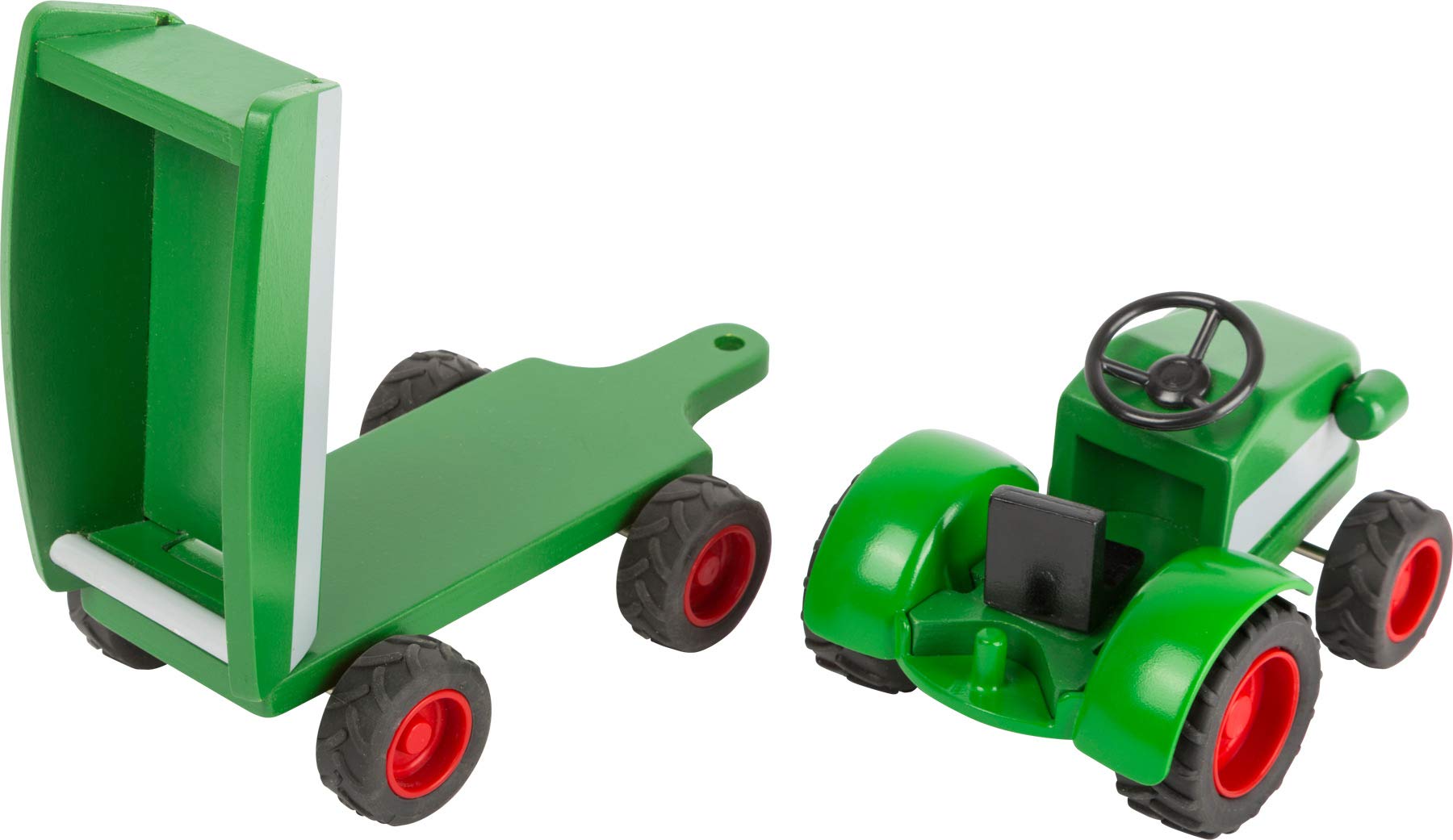 smallfoot WoodFriends 11006 trattore legno verde rimorchio