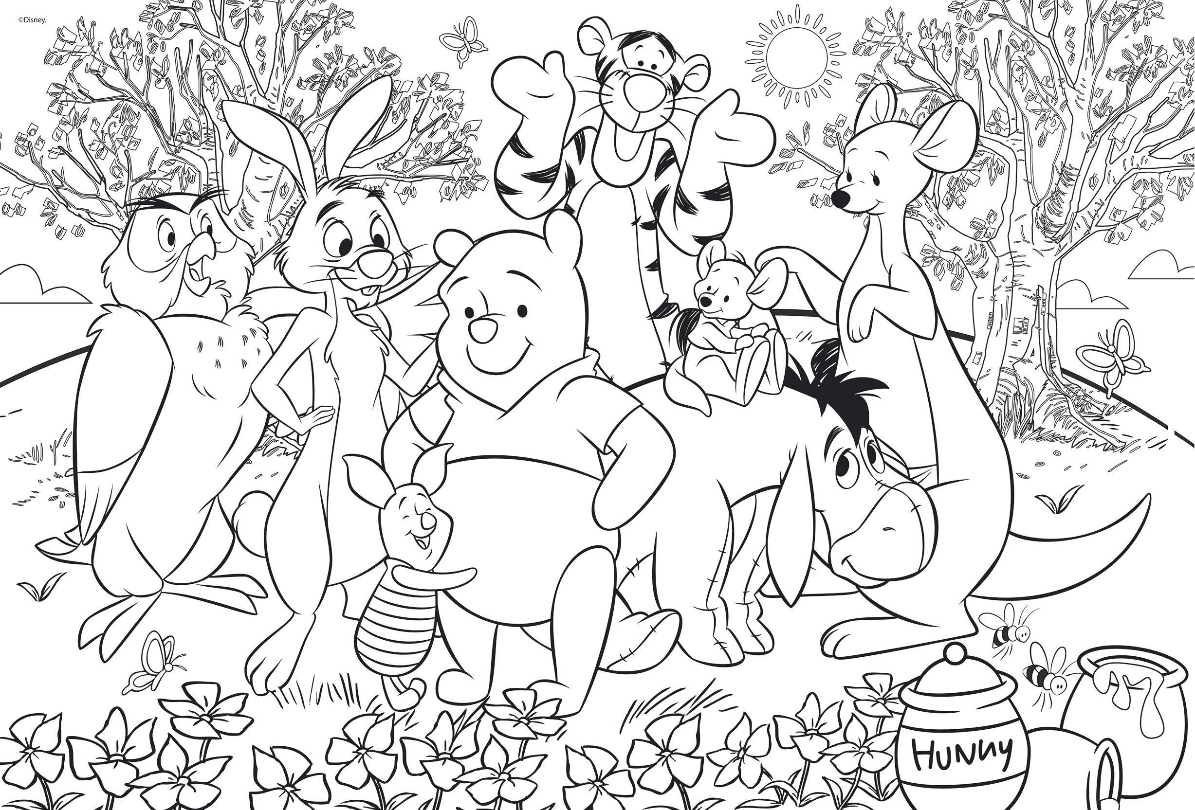 Lisciani Df Plus 250 Winnie The Pooh puzzle bambini da colorare