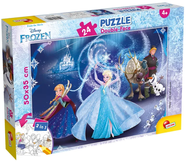 Disney Puzzle DF Plus 24 Frozen puzzle bambini double-face