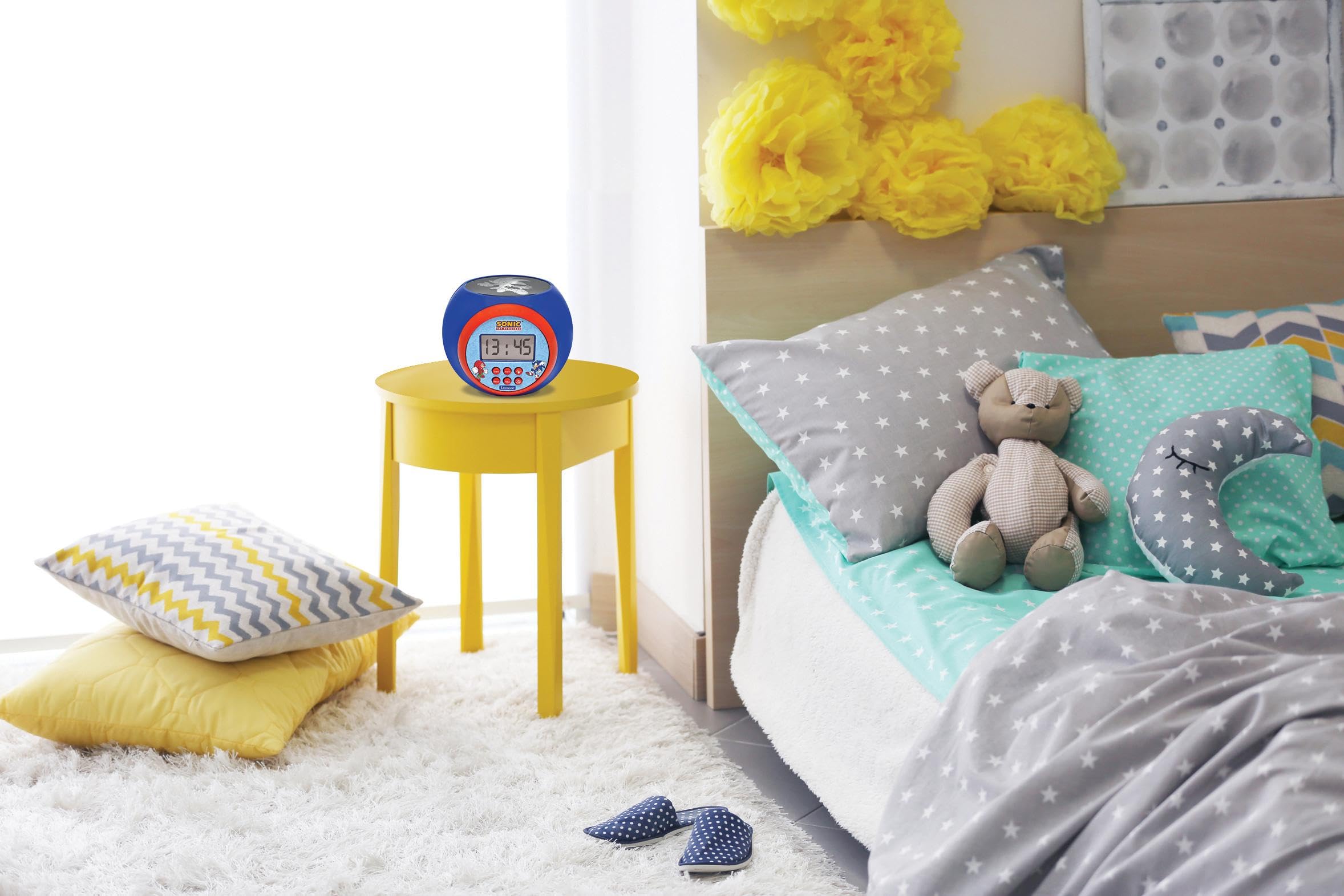 Lexibook Sonic RL977SNLXB sveglia proiettore blu luce notturna